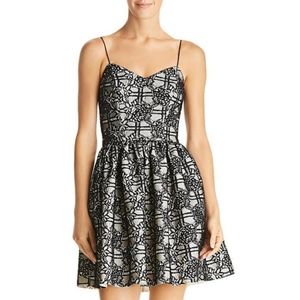 NEW AQUA White Black Lace Prom Graduation Wedding Party dress